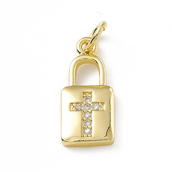 Brass Micro Pave Cubic Zirconia Pendants