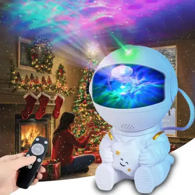 Astronaut design starry night light, starry sky projection light, room decoration LED light, holiday ambient light, USB power...