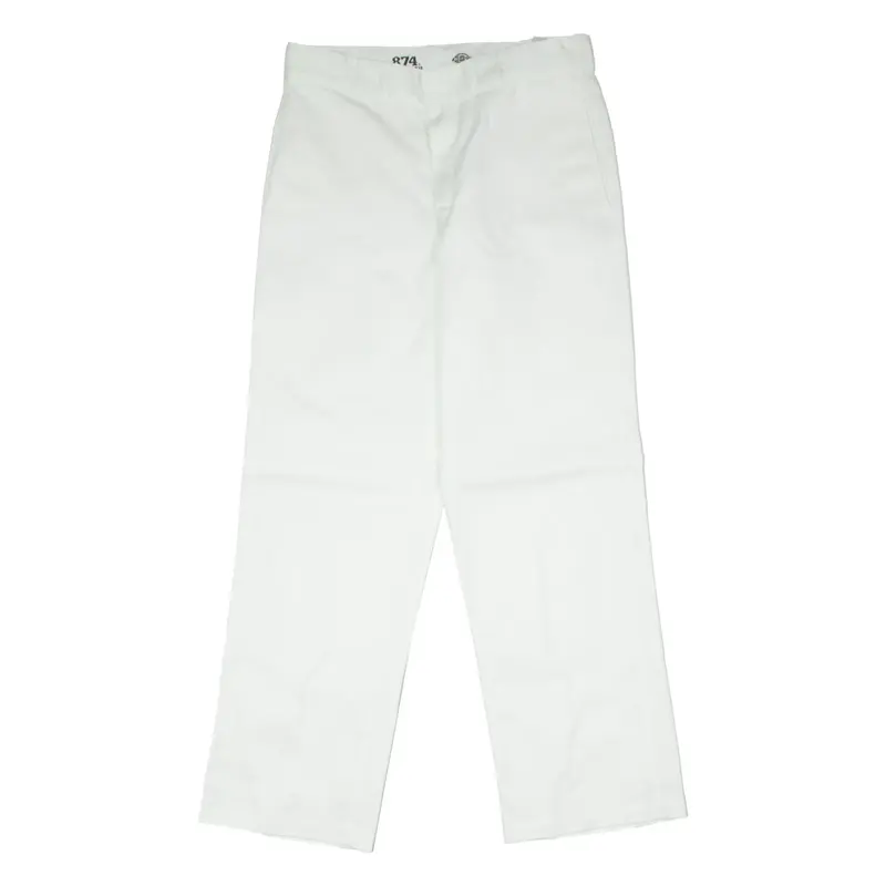 DICKIES 874 Workwear Mens Twill Trousers White Classic Straight W32 L30