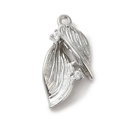 Brass Micro Pave Cubic Zirconia Pendants
