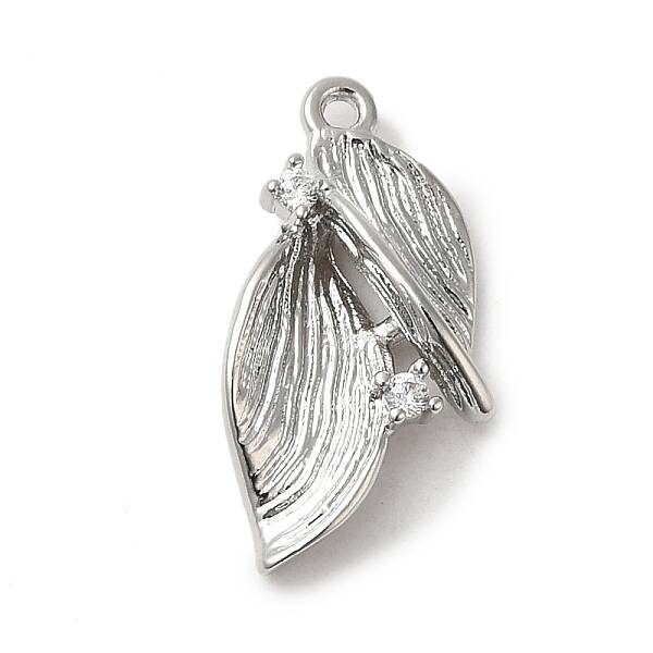 Brass Micro Pave Cubic Zirconia Pendants