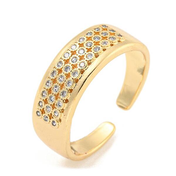 Clear Cubic Zirconia Open Cuff Ring