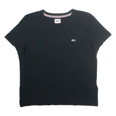 TOMMY JEANS Womens T-Shirt Black M