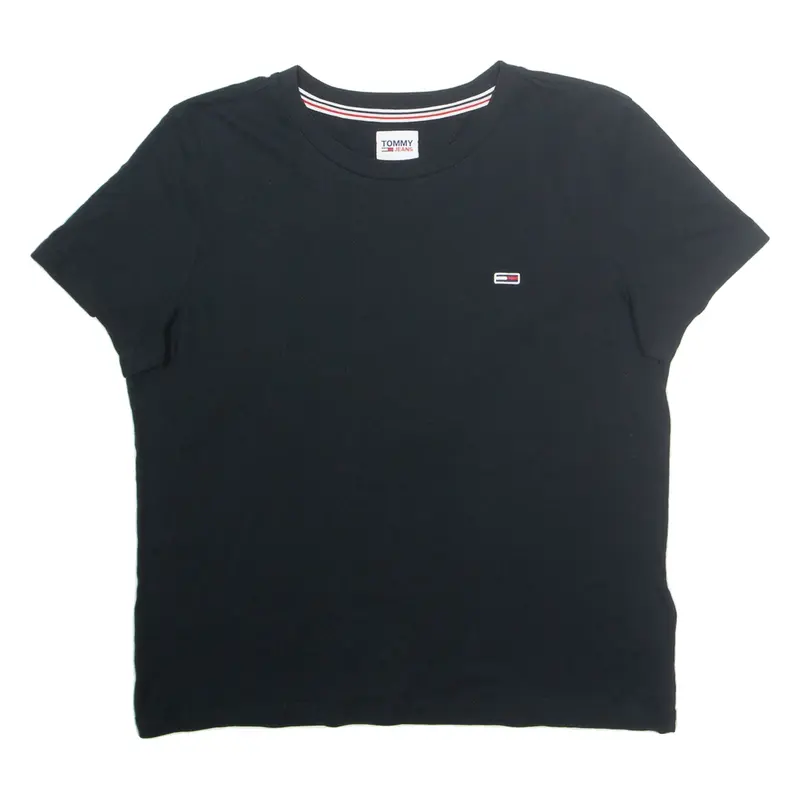 TOMMY JEANS Womens T-Shirt Black M