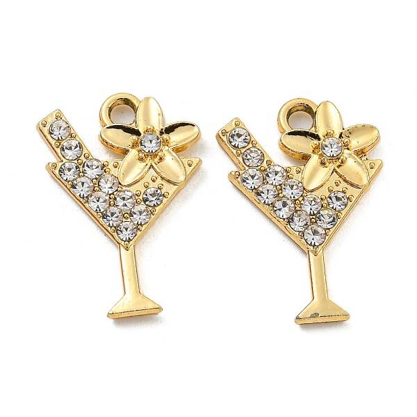 UV Plating Alloy Rhinestone Pendants