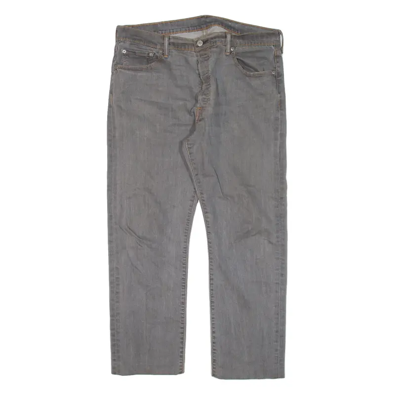 LEVI'S 501 Jeans Mens Grey Regular Straight W36 L26