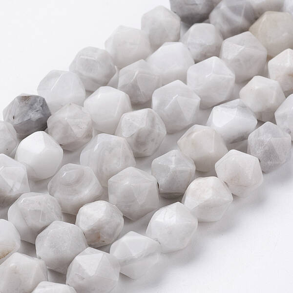 Natural White Crazy Lace Agate Beads Strands