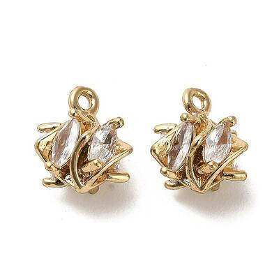 Brass with Glass Pendants