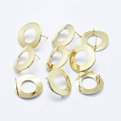 Brass Stud Earring Findings