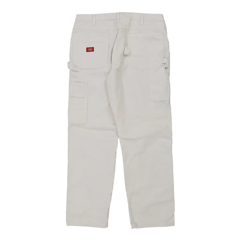Dickies Cargo Trousers - 35W 30L White Cotton