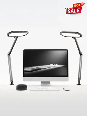 Double-Sided Home Office Lighting with Clamp - EaseGlow H01 – 2-Pack Dual-Lamp Bundle