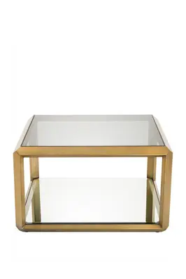 Brass Glass Box Side Table | Eichholtz Callum