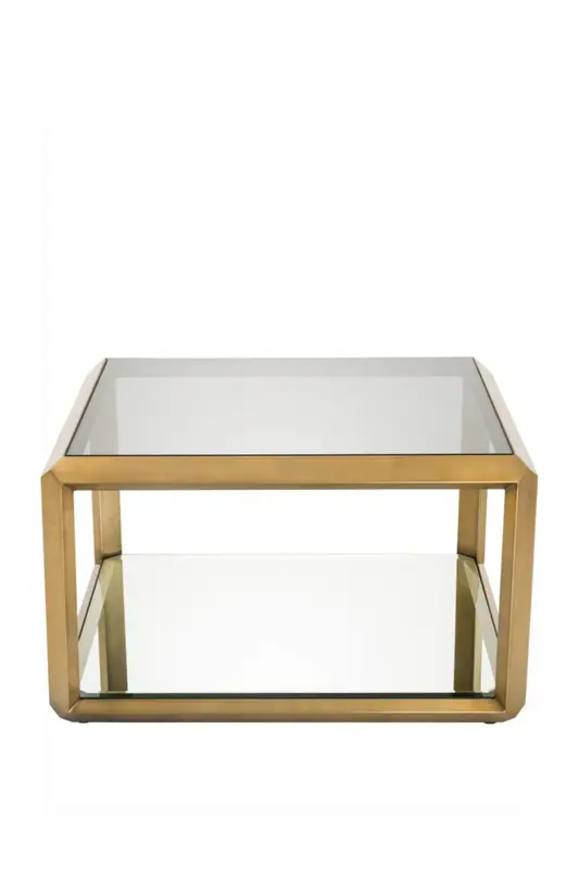 Brass Glass Box Side Table | Eichholtz Callum