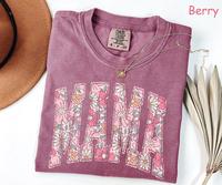 Comfort Colors Boho Floral Mama Shirt Mothers Day Gift Trendy Mom Spring Tee for Mom Oversized Shirt for Women- Womenswear