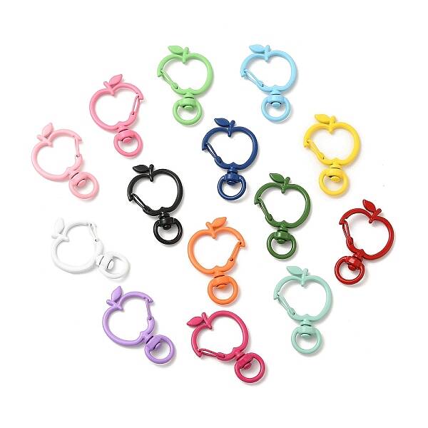 Spray Painted Alloy Swivel Lobster Claw Clasps