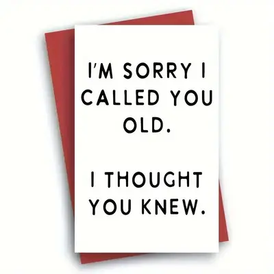 Letter Pattern Birthday Card, 1 Count Funny Birthday Card with Envelope for Party, Quote Cards, Festive & Party Supplies, Fun...