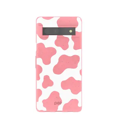 Bubblegum Pink Cow Google Pixel 7a Case