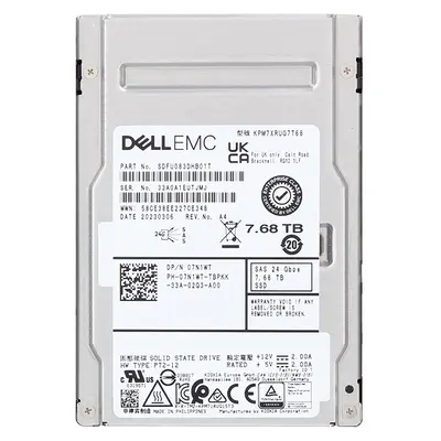 7N1WT Dell 7.68TB 2.5-inch 24GB/s SAS Triple-Level Cell Read-Intensive Hot-Pluggable Solid State Drive for PowerEdge G14 - G1...