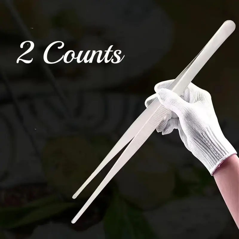 Kitchen Food Tweezers, Stainless Steel Food Straight Tweezers, Universal Kitchen Tool, Multipurpose Tweezers Tongs for Home ...