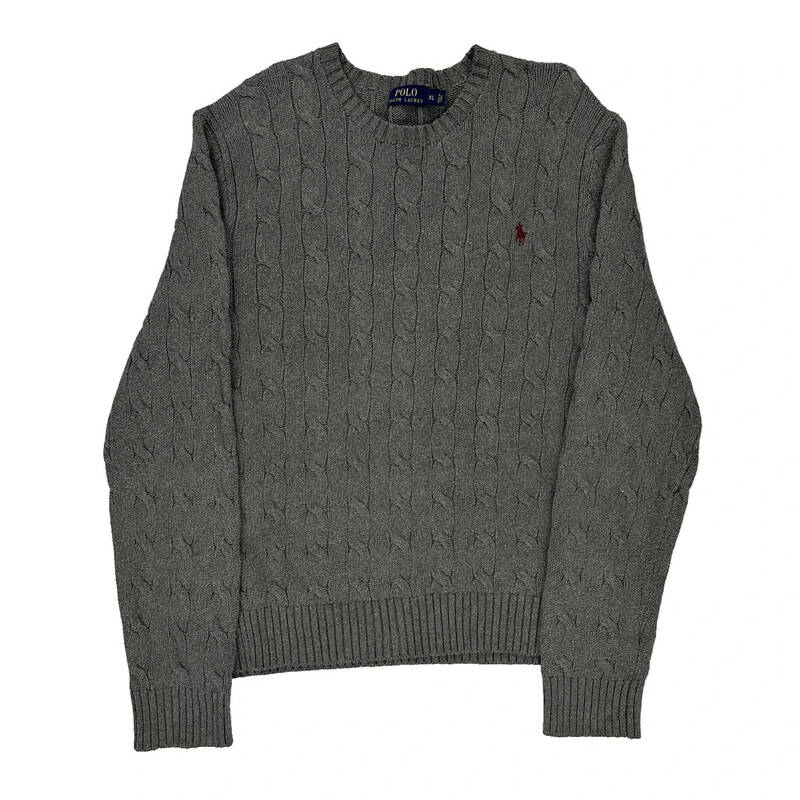 Ralph Lauren Jumper - XL Grey Cotton