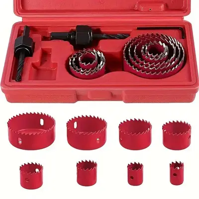 Hole Saw Set, Hole Saw Cutting Set, Woodworking Hole Saw Set, Power Tool Accessories for Drilling Soft Wood, PVC Board, Plast...