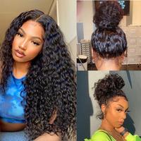 Subella Hidden Strap 360 Lace Water Wave Human Hair Wig Invisi Strap Snug Fit 360 Lace Frontal Wig Pre Bleached Knots Pre Plu...