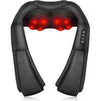 Back and Neck Massager with Heat, Electric Deep Tissue 3D Kneading Massage Pillow for Shoulder, Legs, Foot and Body, Relax Gi...