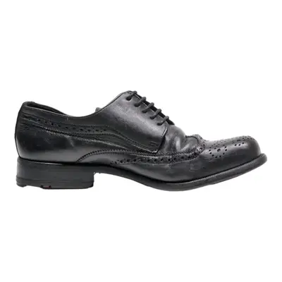 LLOYD Brogue Shoes Black Leather Mens UK 9