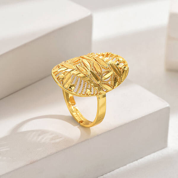 European Style Wheat Lucky Adjustable Cuff Ring