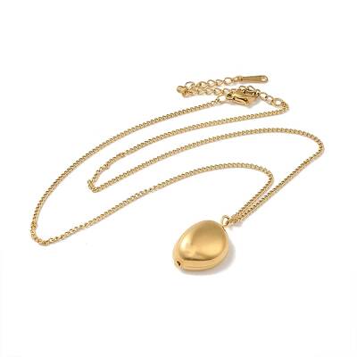 Stainless Steel Nuggets Pendant Necklace