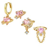 KRFY 6 Counts  Dainty Gold Earrings for Women - Sterling Silver Hypoallergenic Cartilage Earrings for Women Blue Blossom Dang...