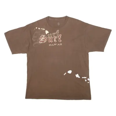 Surf Hawaii Mens T-Shirt Brown L