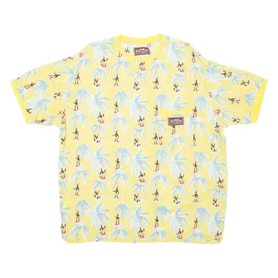 RADIO Womens Printed Top Yellow Crazy Pattern M