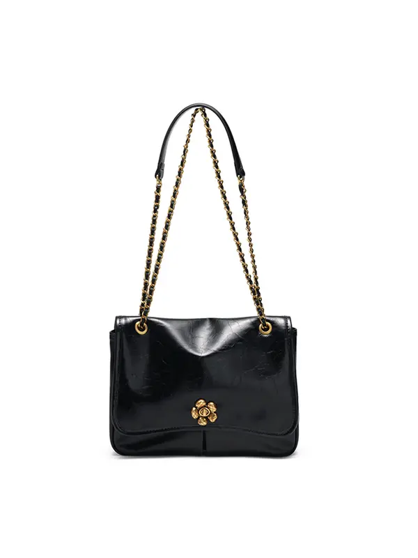Smting golden chain flap bag with Sunflower Lock