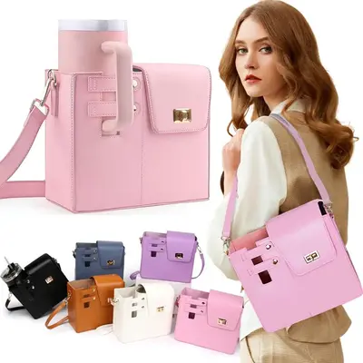 Outdoor Portable Incline Water Cup Storage Bag, 1/2 Counts Outdoor Water Cup Storage Bag, Multi-function Water Cup Bag with A...