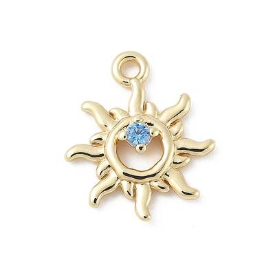 Brass Micro Pave Cubic Zirconia Charms