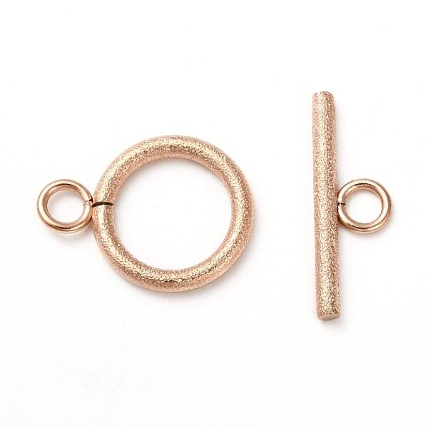 Ion Plating(IP) 304 Stainless Steel Textured Toggle Clasps