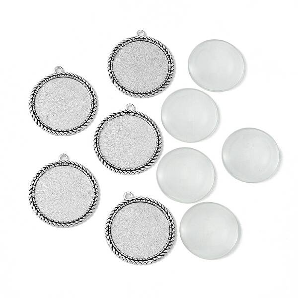 DIY Blank Tibetan Style Alloy Pendants Making Kit