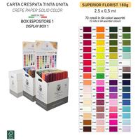 Crepe Paper Italian 180g Solid Colors  Superior Florist  180g (144 g/m²) 50x250  - Cartotecnica Rossi