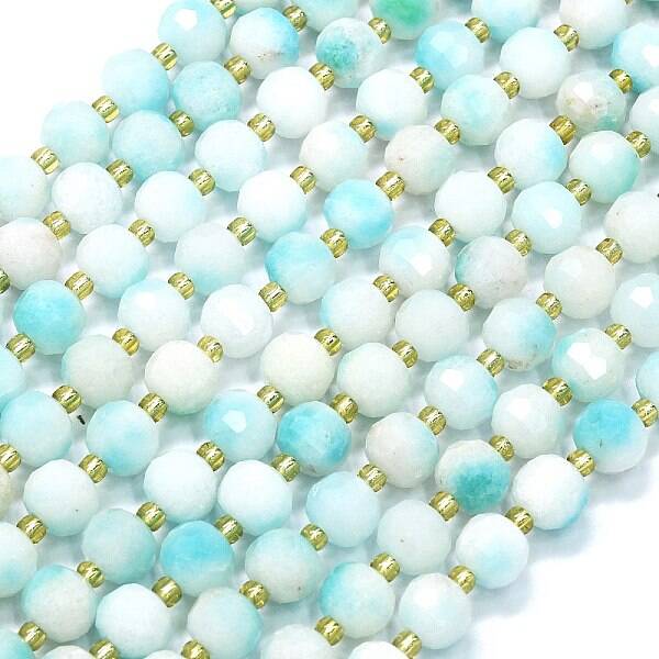 Natural Dyed White Jade Beads Strands