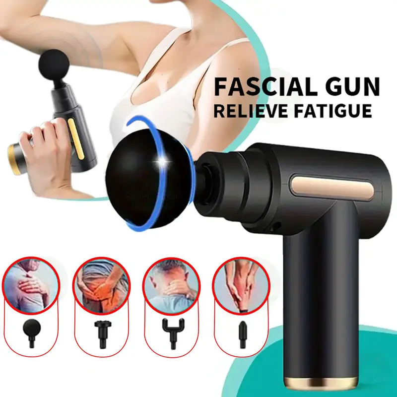 Home portable USB rechargeable 6-speed body massage gun, adjustable multifunctional body fascia gun . Perfect for muscle reco...