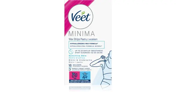 Veet Minima Hypoallergenic Wax Strips for Bikini Area 16 Pieces