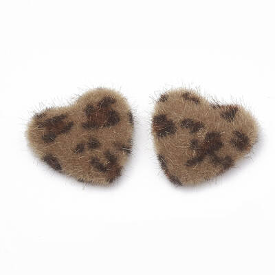 Faux Mink Fur Covered Cabochons