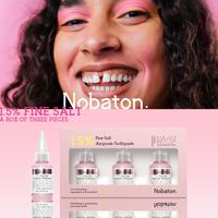 Nobaton 1.5% Powdered Salt Toothpaste: 24-Hour Fresh Breath, Whitens Yellow Teeth, Repairs Enamel, Promotes Gum Health - Dent...