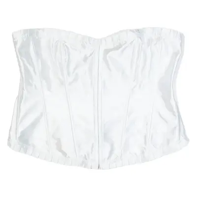 VACODO Womens Corset White Sleeveless Viscose 6XL