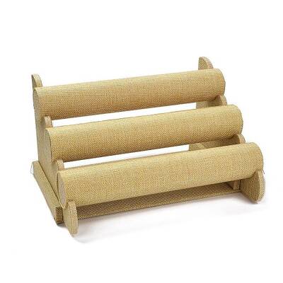 3-Tier Linen Cloth Bracelet/Bangle Bar Display Stands