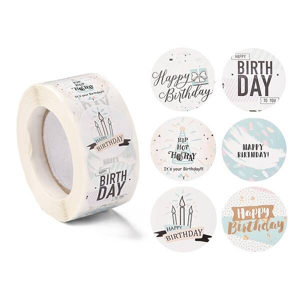 Birthday Themed Pattern Self-Adhesive Stickers