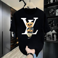 Men'S Simple Style Cotton T-Shirt, Short Sleeve, Ideal For Casual Looks，Cartoon Print Crewneck Regular Fit Casual T Shirt T...
