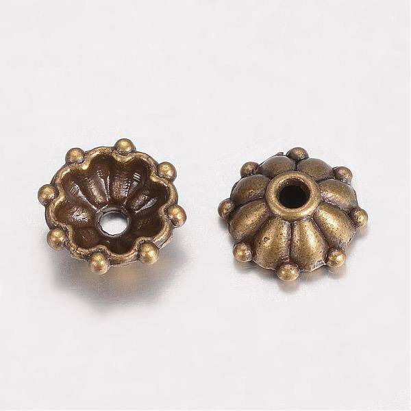 Tibetan Style Alloy Fancy Bead Caps