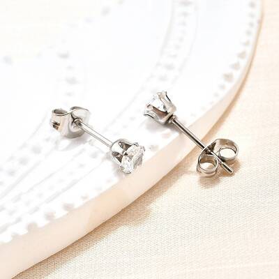 Cubic Zirconia Ear Studs